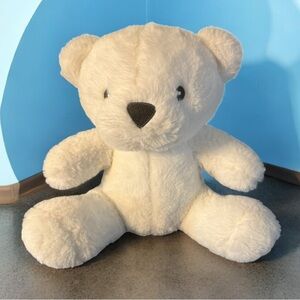 Modern Baby Teddy Bear Plush White OEKO TEX Lovey Stuffed Animal Toy 9”